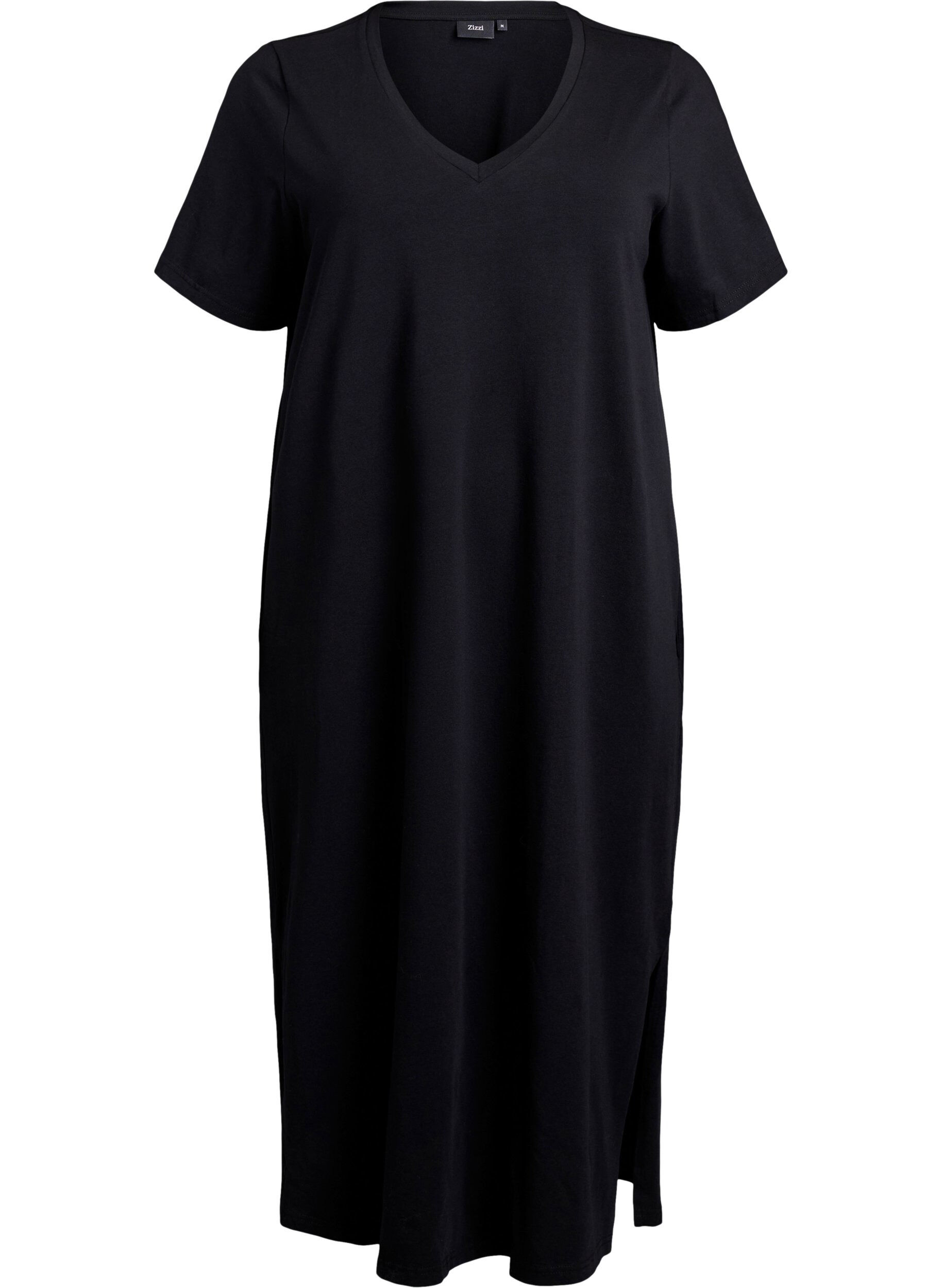 Midi T-shirt dress with a V-neck
