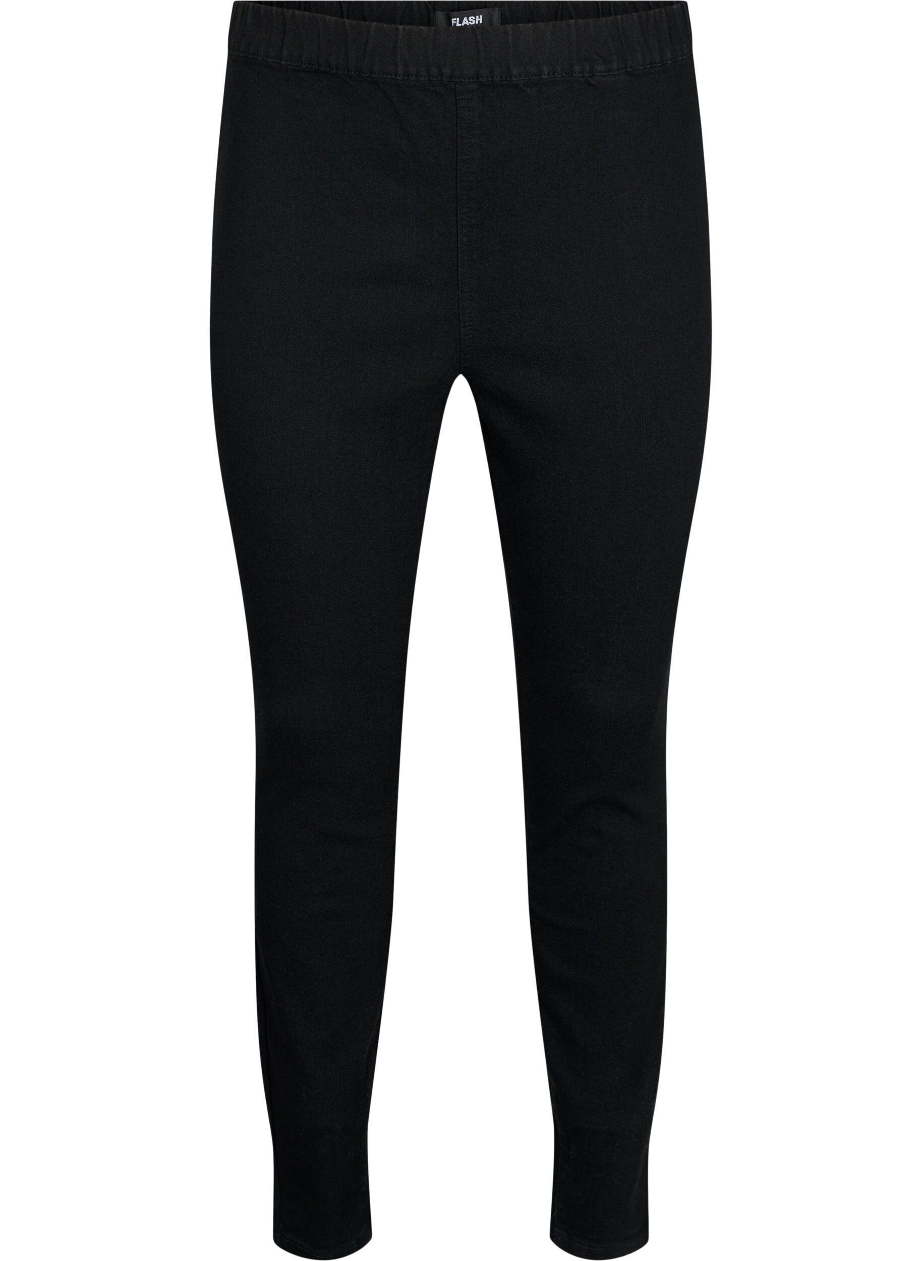 Zizzifashion FLASH - Close-fitting jeggings with high waist, Black, Packshot image number 0