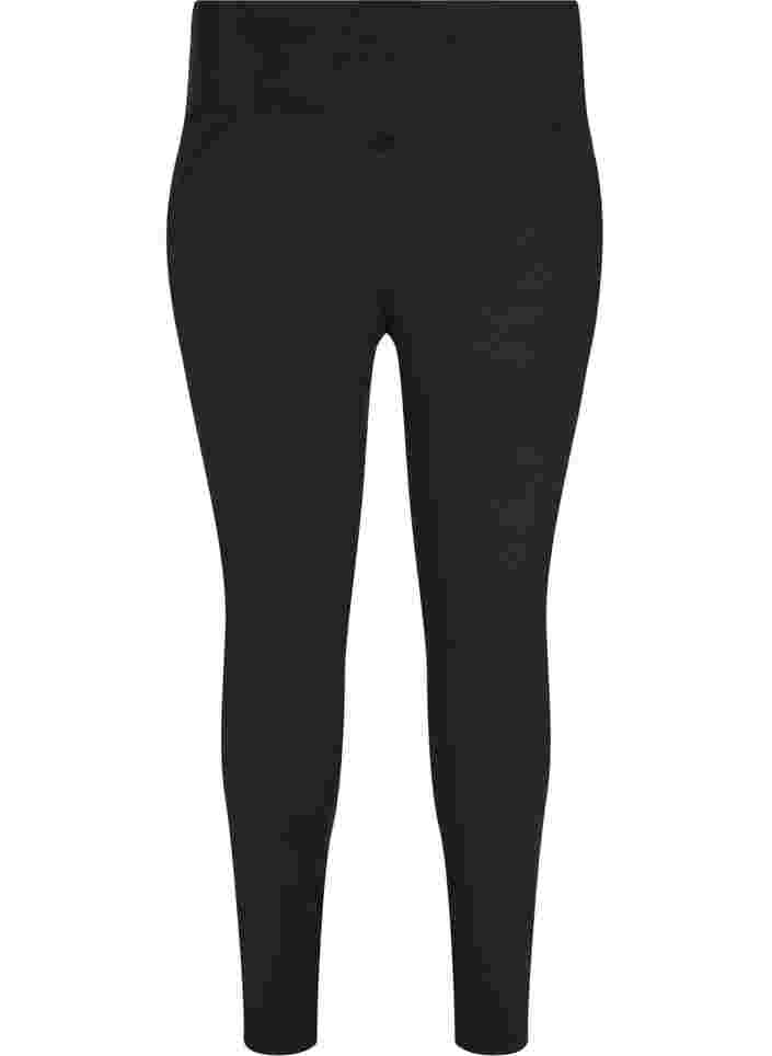 CORE, V-SHAPE DEFINE TIGHTS - Cropped training tights with v-shape back, Black, Packshot image number 1