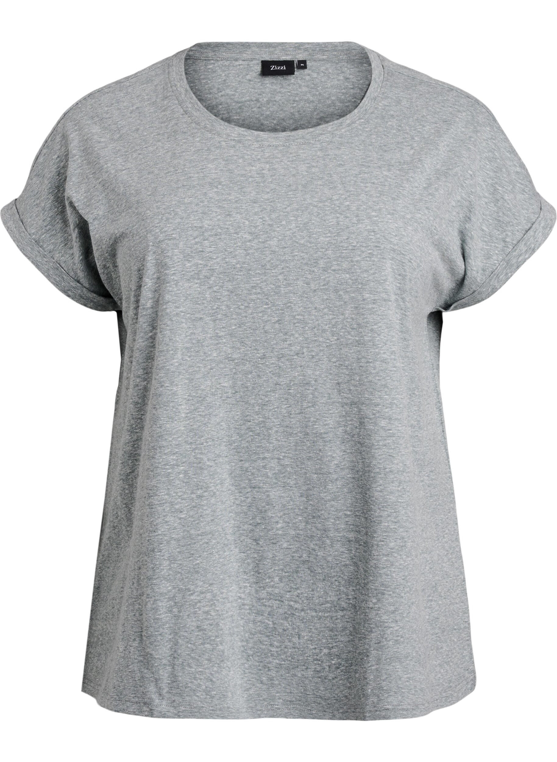 Melange T-shirt with short sleeves