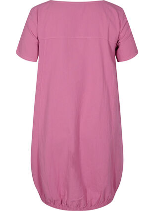 Short-sleeved cotton dress, Cyclamen, Packshot image number 1