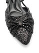 Sparkly slingback with bow detail, Black, Packshot image number 3