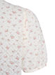 Short-sleeved jersey blouse with floral print, White, Packshot image number 3