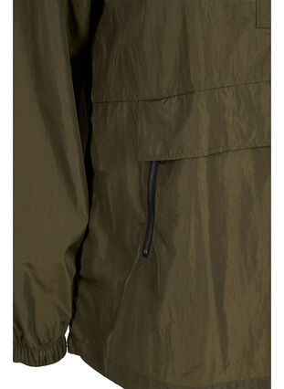 Hooded sports jacket with pockets, Forest Night, Packshot image number 3
