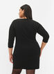 Dress with draping and 3/4 sleeves, Black, Model image number 2