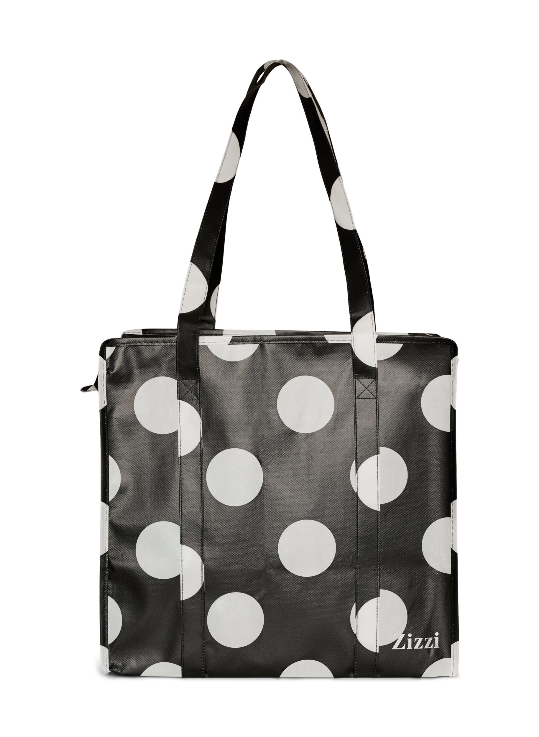Shopping bag with zipper