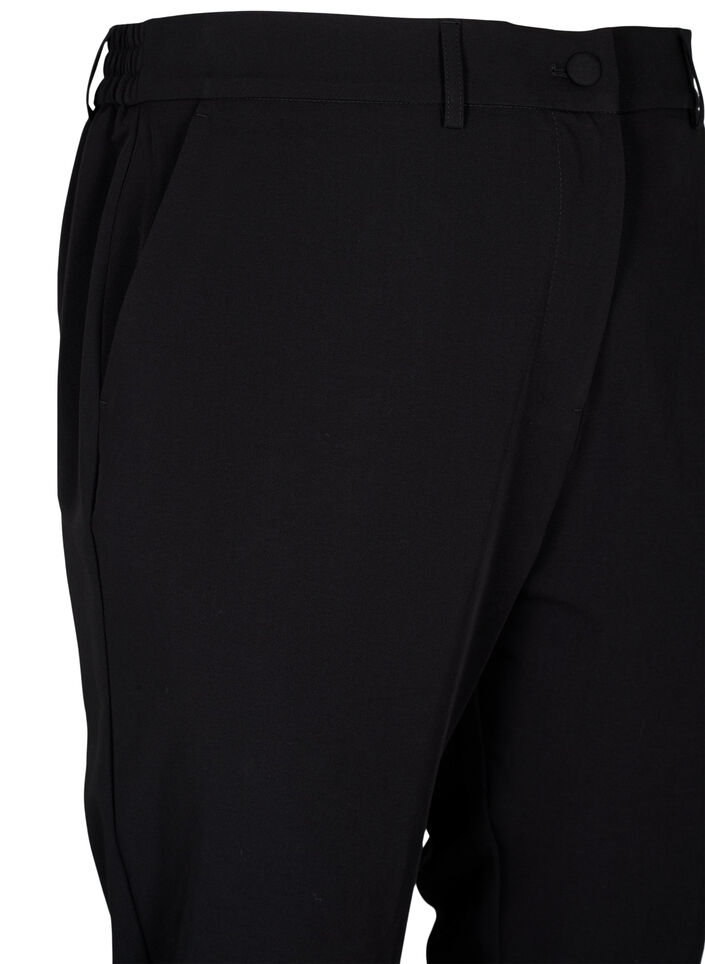Trousers with elasticated waist and ankle, Black, Packshot image number 2