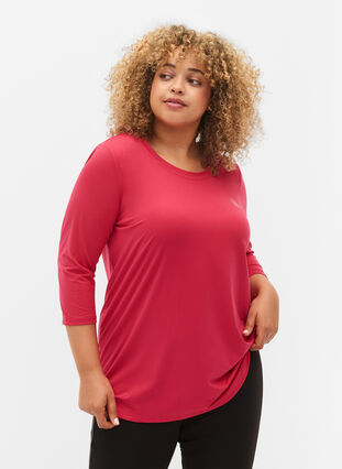 Workout top with 3/4 sleeves, Jazzy, Model image number 0