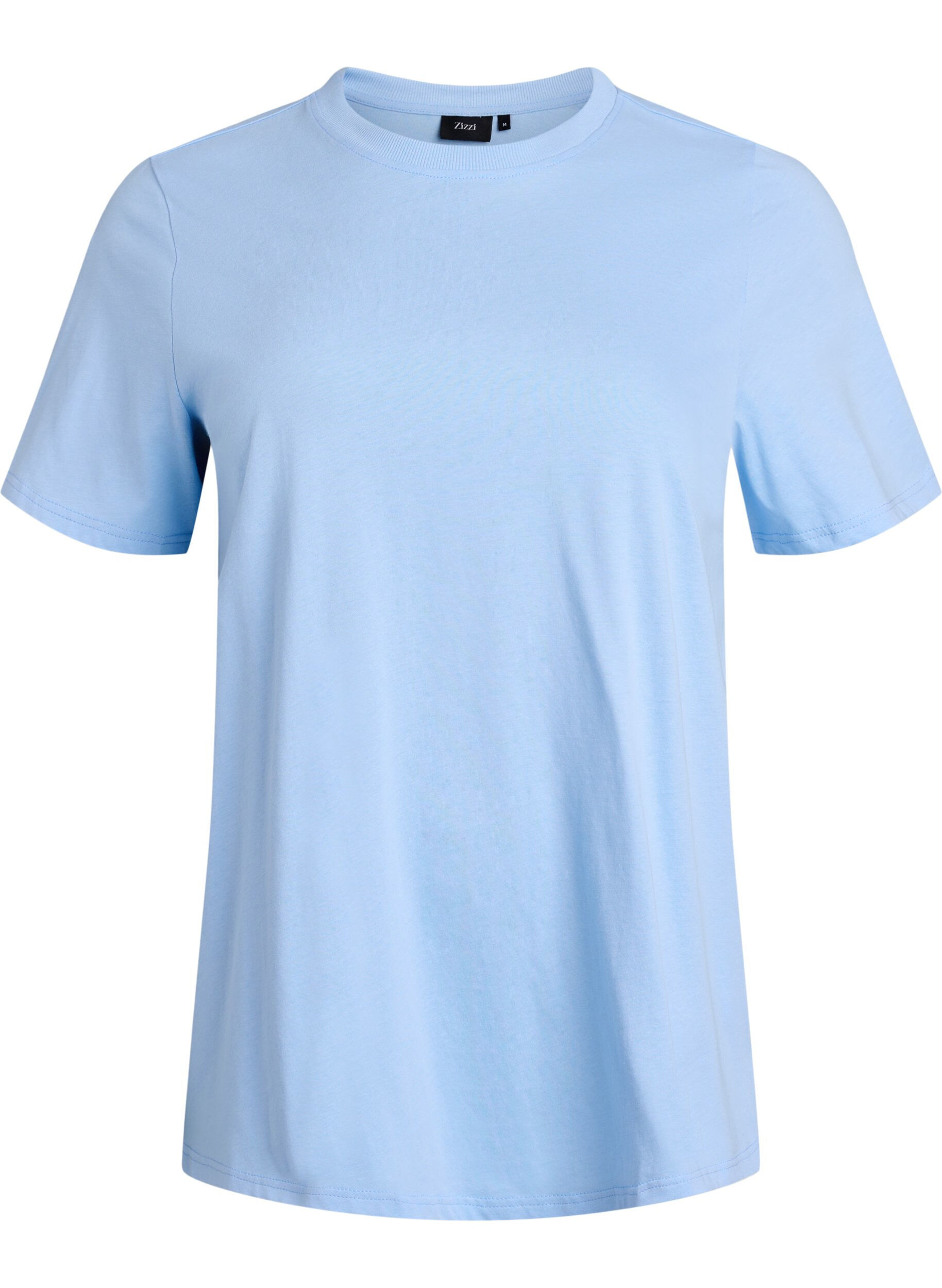 Basic cotton T-shirt with round neck