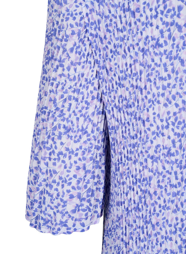 Pleated floral blouse, Small Flower AOP, Packshot image number 3