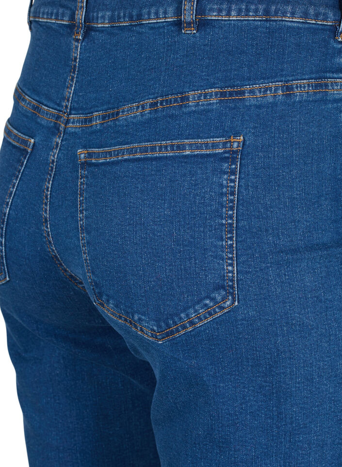 High-waisted Gemma jeans with regular fit, Blue, Packshot image number 3