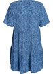 Short sleeve dress with a-line and cutlines, Blue, Packshot image number 1