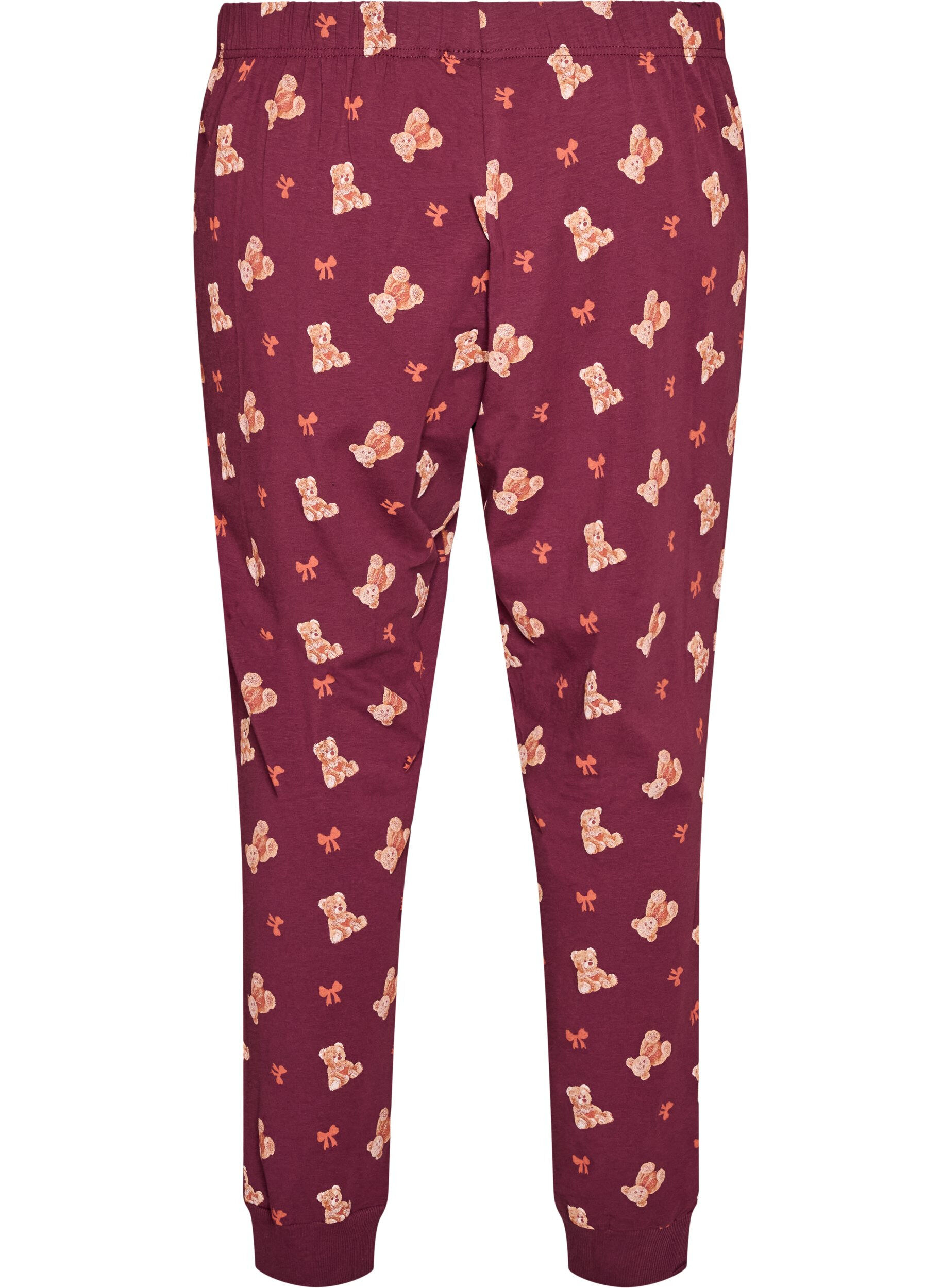 ZizzifashionPrinted pyjama bottoms, Red, Packshot image number 1