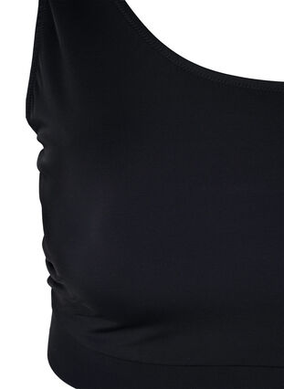 One shoulder bikini top, Black, Packshot image number 2