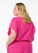 Loose blouse with cap sleeves, Pink, Model image number 2