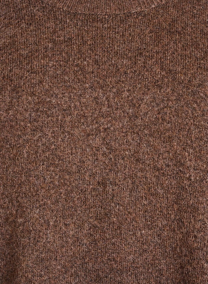 Loose knit sweater with prominent seams, Brown, Packshot image number 2