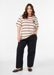T-shirt with stripes and leopard detail, Beige, Model image number 1