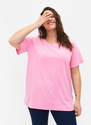 FLASH - T-shirt with round neck, Begonia Pink, Model image number 0