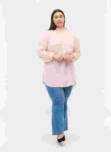 Long-sleeved tunica with ruffle collar, Strawberry Cream, Model image number 2