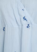 Short cotton muslin dress with embroidered details, Light Blue, Packshot image number 2