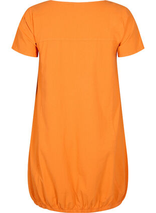 Short-sleeved cotton dress, Orange Tiger, Packshot image number 1