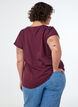 Short sleeved cotton blend t-shirt, Red, Model image number 2