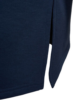 Sweatshirt dress with hood and slit, Navy Blazer, Packshot image number 3