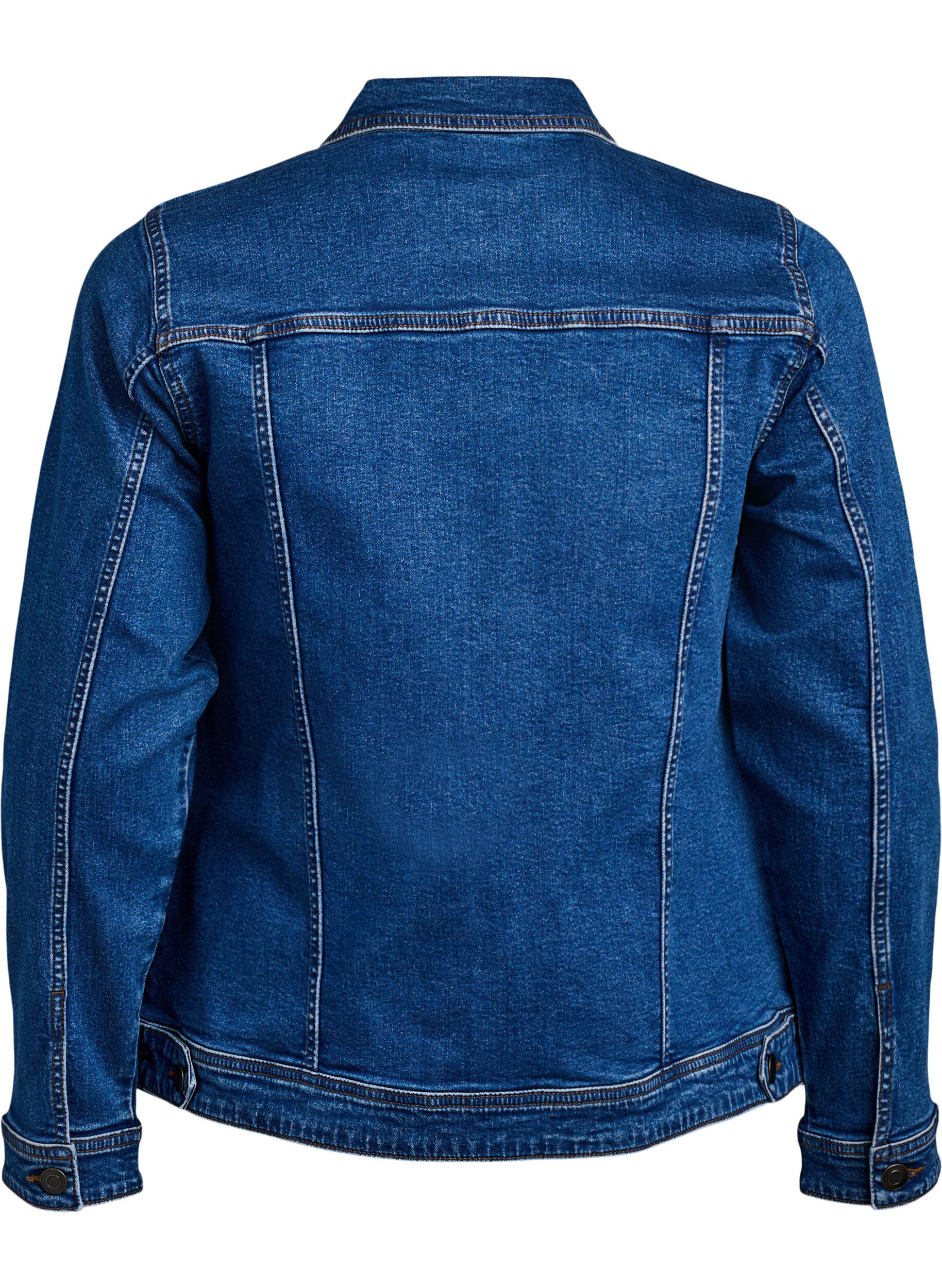 Zizzifashion Denim jacket with a classic cut, Blue, Packshot image number 1