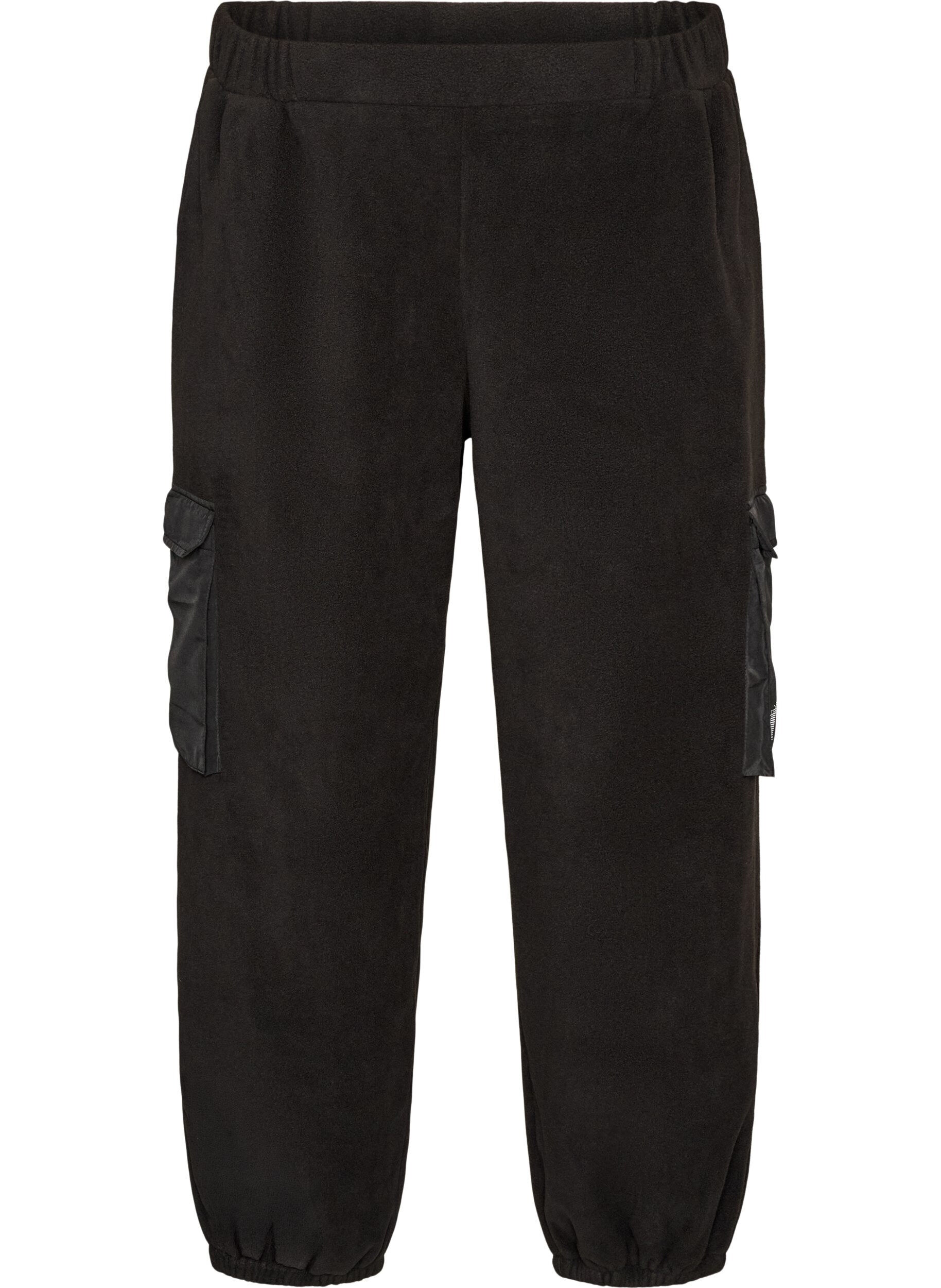 Fleece joggers with cargo pockets