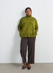 Turtleneck jumper with a loose fit, Green, Model image number 1