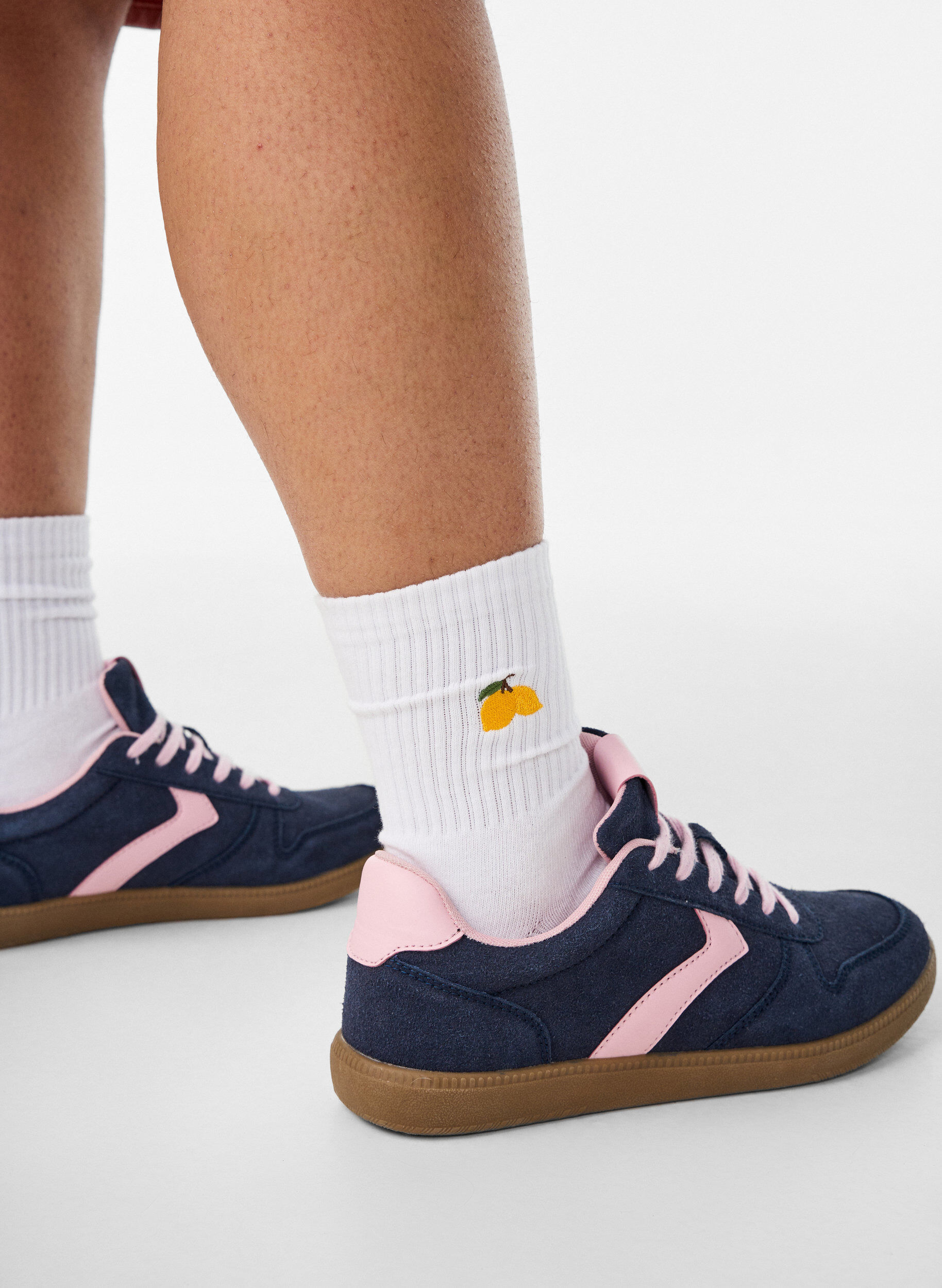 ZizzifashionCotton socks with pattern, White, Model image number 0