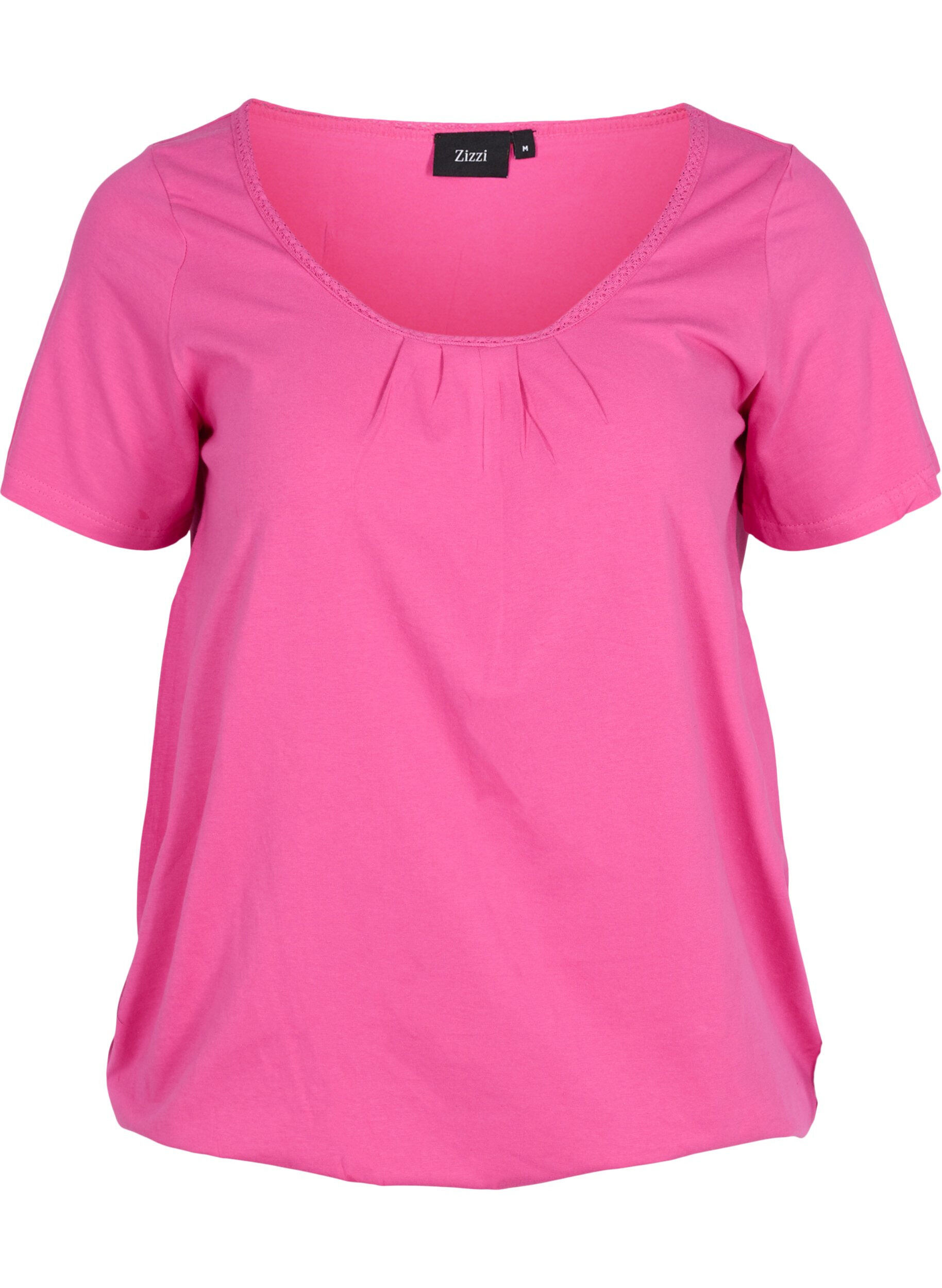 Zizzifashion Short-sleeved cotton t-shirt, Raspberry Rose, Packshot image number 0