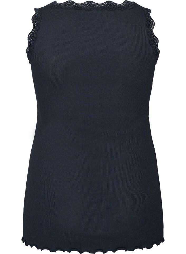 Top with lace trim, Blue, Packshot image number 1