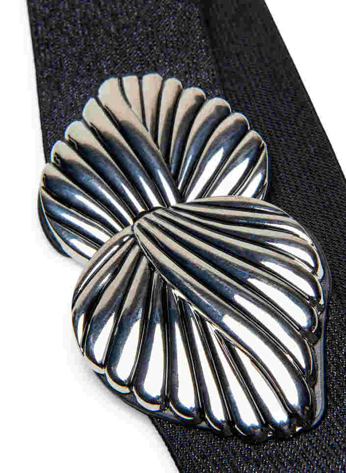 Elastic waist belt with glitter, Black, Packshot image number 1