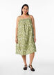 Short viscose dress with spaghetti straps, Green, Model image number 0