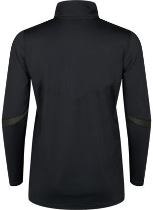 Baselayer blouse with pockets and mesh, Black, Packshot image number 1