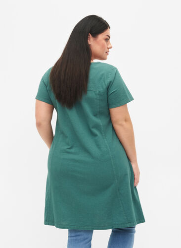 Short-sleeved cotton dress, Sea Pine, Model image number 1