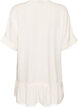 Viscose tunic with buttons and frill hem, Vanilla, Packshot image number 1