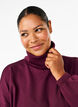 Blouse with turtleneck in modal mix, Dark Bordeaux, Model image number 2