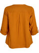 Blouse in cotton muslin with broderie anglaise, Orange, Packshot image number 1