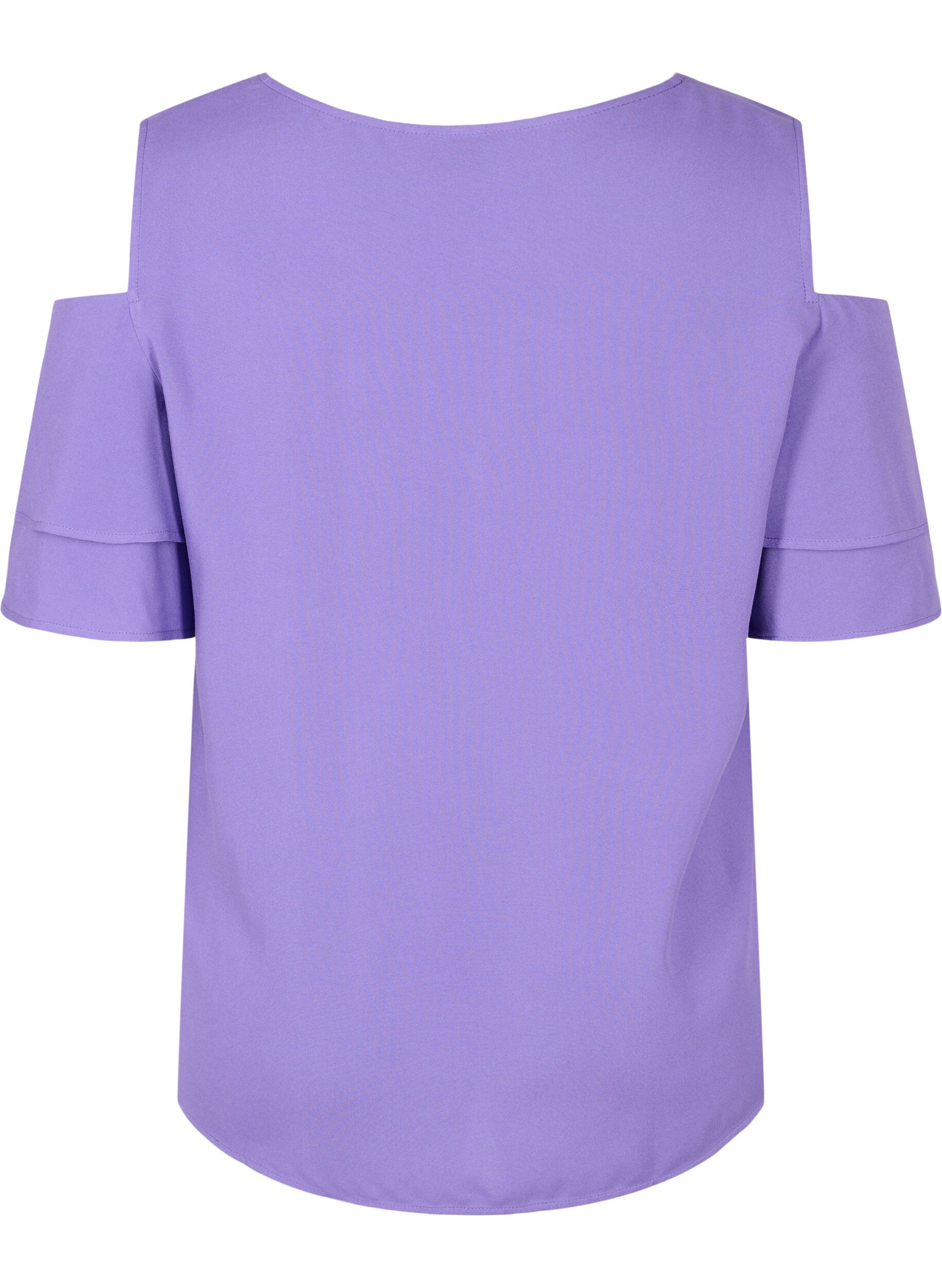 Zizzifashion Short sleeved blouse in viscose, Passion Flower, Packshot image number 1