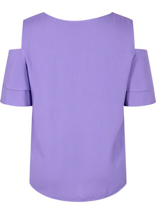 Short sleeved blouse in viscose, Passion Flower, Packshot image number 1