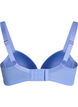 Moulded microfibre bra with lace detail and bow, Blue, Packshot image number 1
