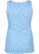 Top with print and lace edge, Light Blue, Packshot image number 1