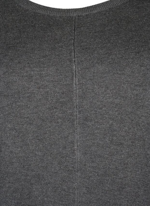 Knitted tunic in viscose blend, Dark Grey Melange, Packshot image number 2
