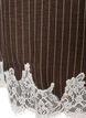 Knee-length dress with pinstripes and lace trim, Brown, Packshot image number 4