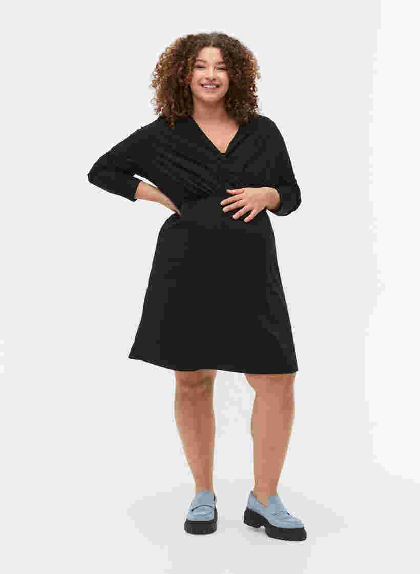 Maternity dress in cotton, Black, Model image number 2