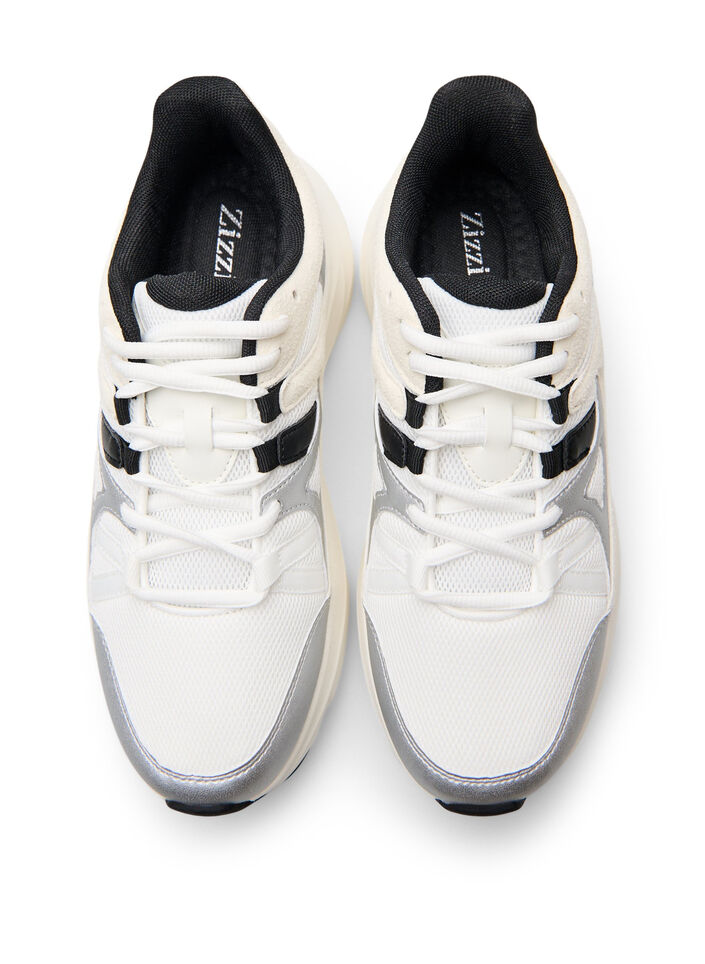 Comfortable sneakers with a shock-absorbing sole, White, Packshot image number 2