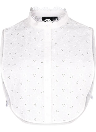 Collar in broderie anglaise, Bright White, Packshot image number 0