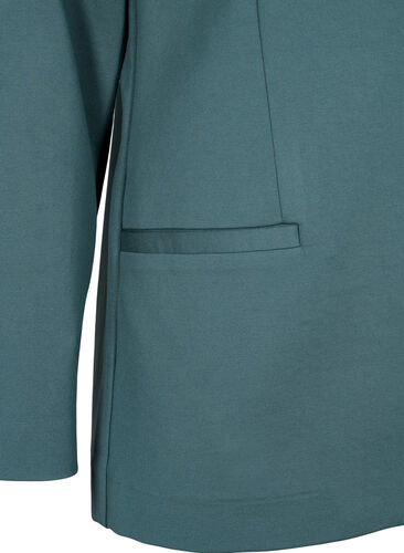 Simple blazer with button, Silver Pine, Packshot image number 3